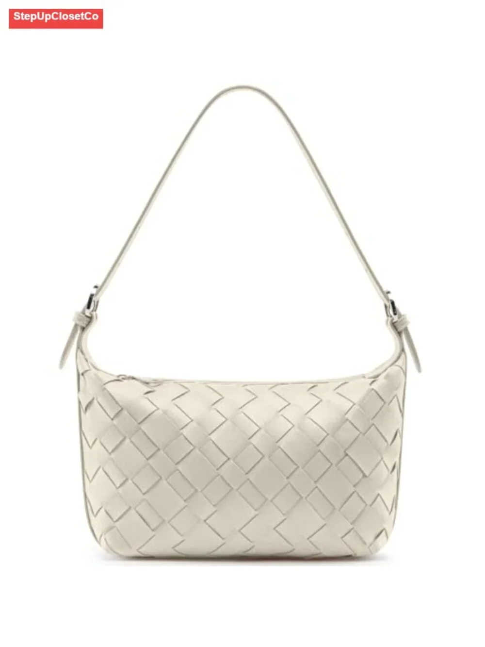 Woven Faux Leather Hobo Bag Women Shoulder Crossbody Purse Work Travel Zipper